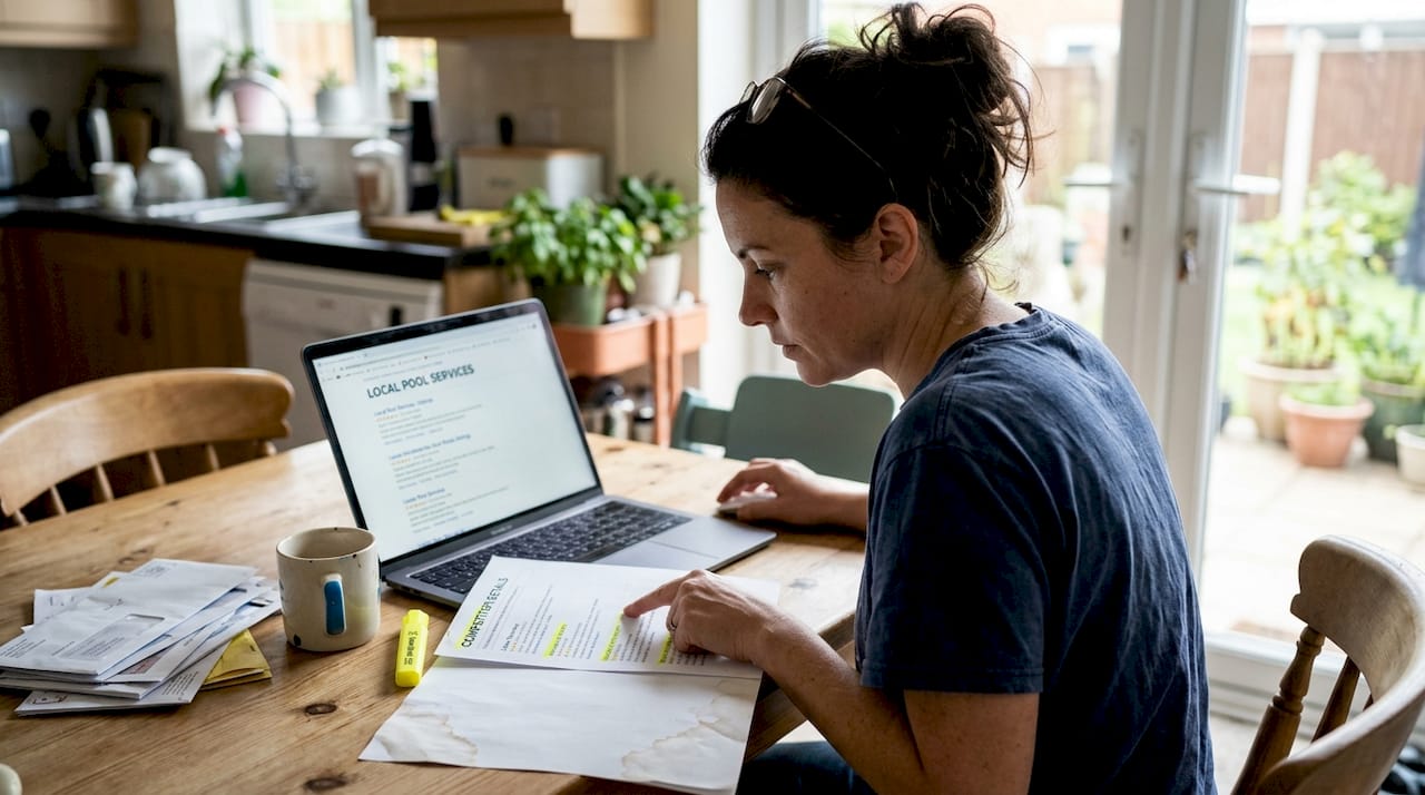 Small business owner audits business listings