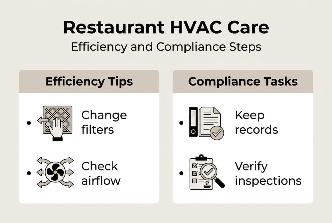 Infographic outlining HVAC efficiency and compliance