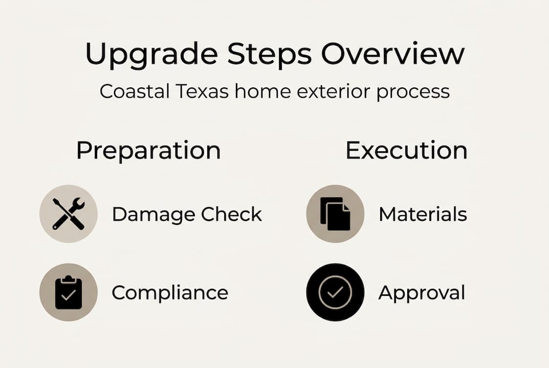 Infographic: coastal Texas exterior upgrade steps