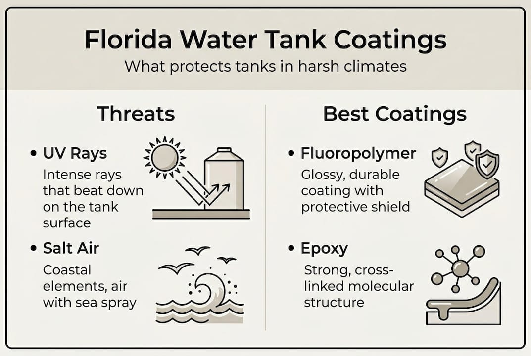 Infographic showing Florida tank threats and coatings