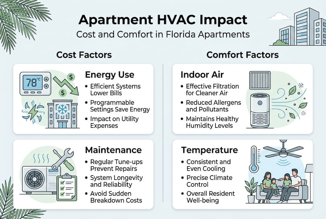 Infographic on HVAC cost and comfort factors