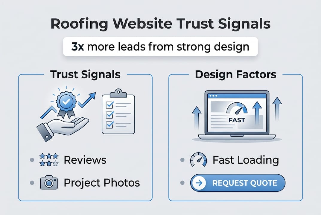 Infographic showing key website trust signals