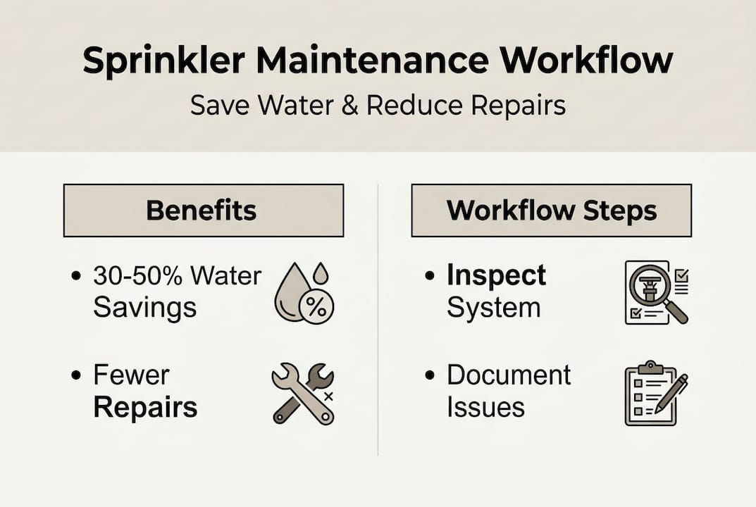 Infographic showing sprinkler workflow benefits