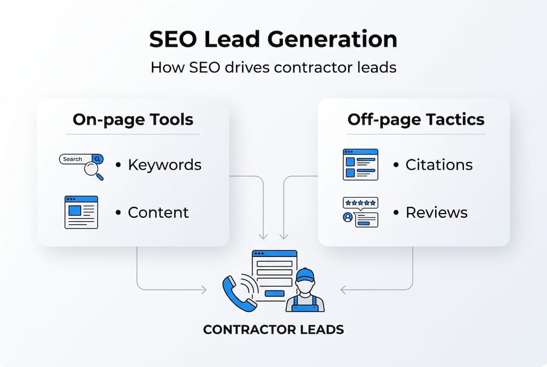 Infographic on SEO lead generation essentials