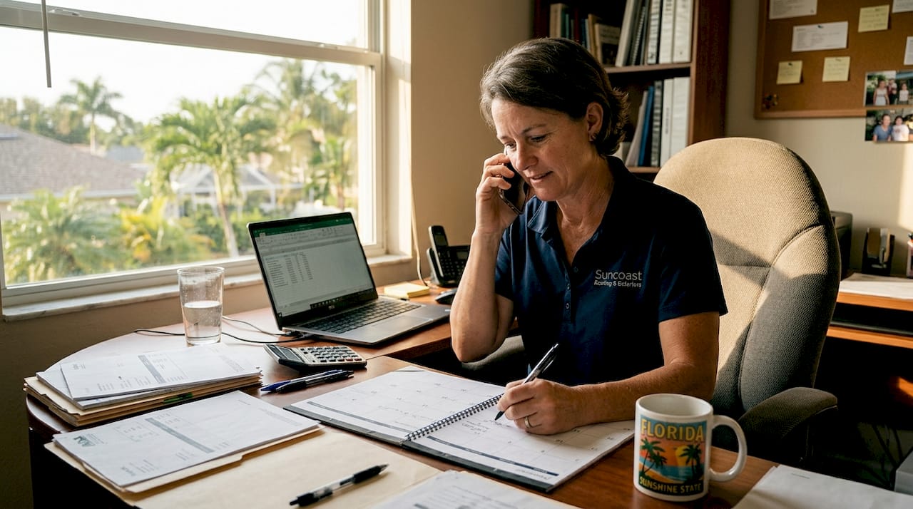 Contractor confirms roof install schedule