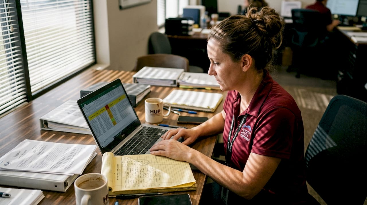 Facility manager tracking backflow device compliance records