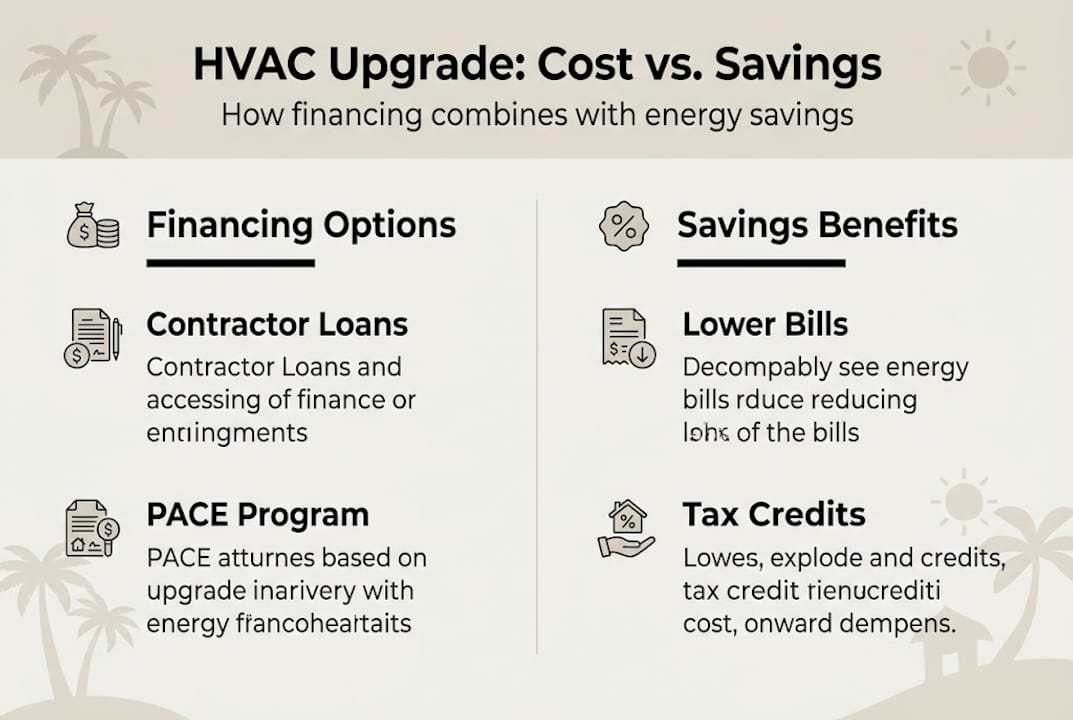 Infographic comparing HVAC financing and savings