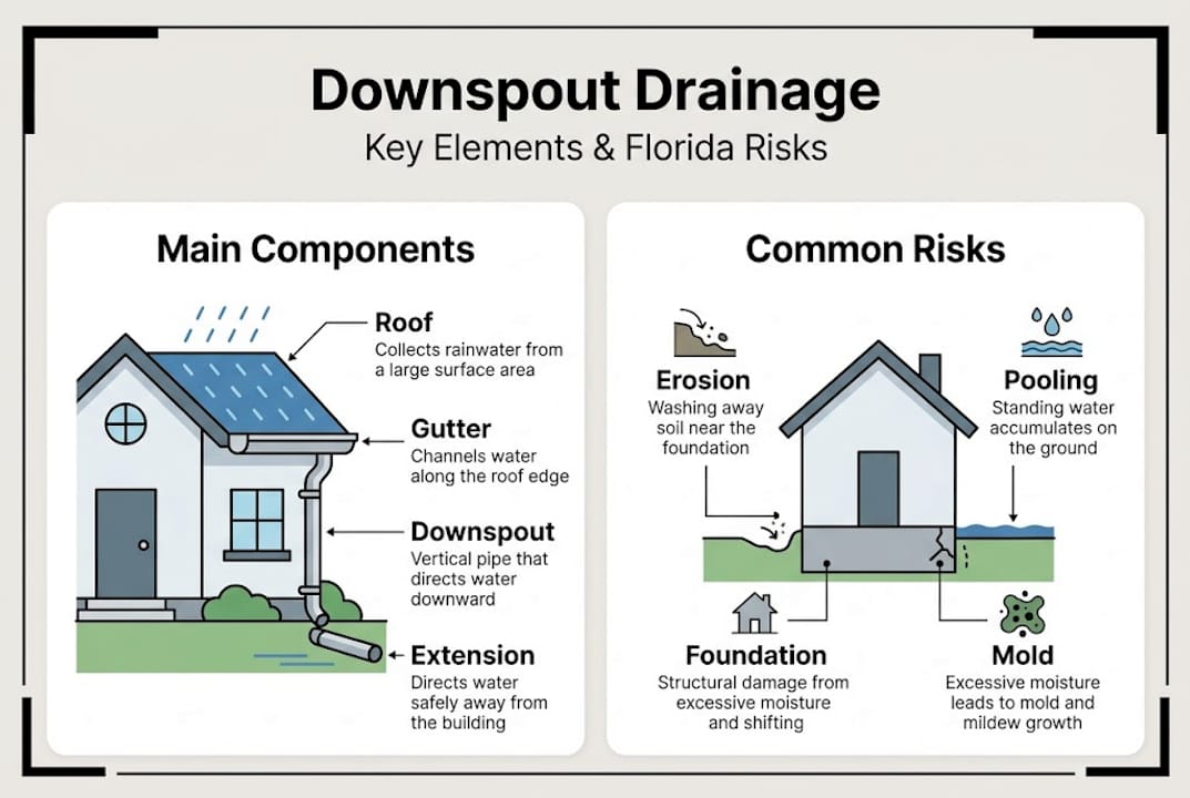 Infographic key components and drainage risks