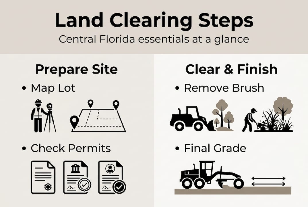 Infographic showing Central Florida land clearing process
