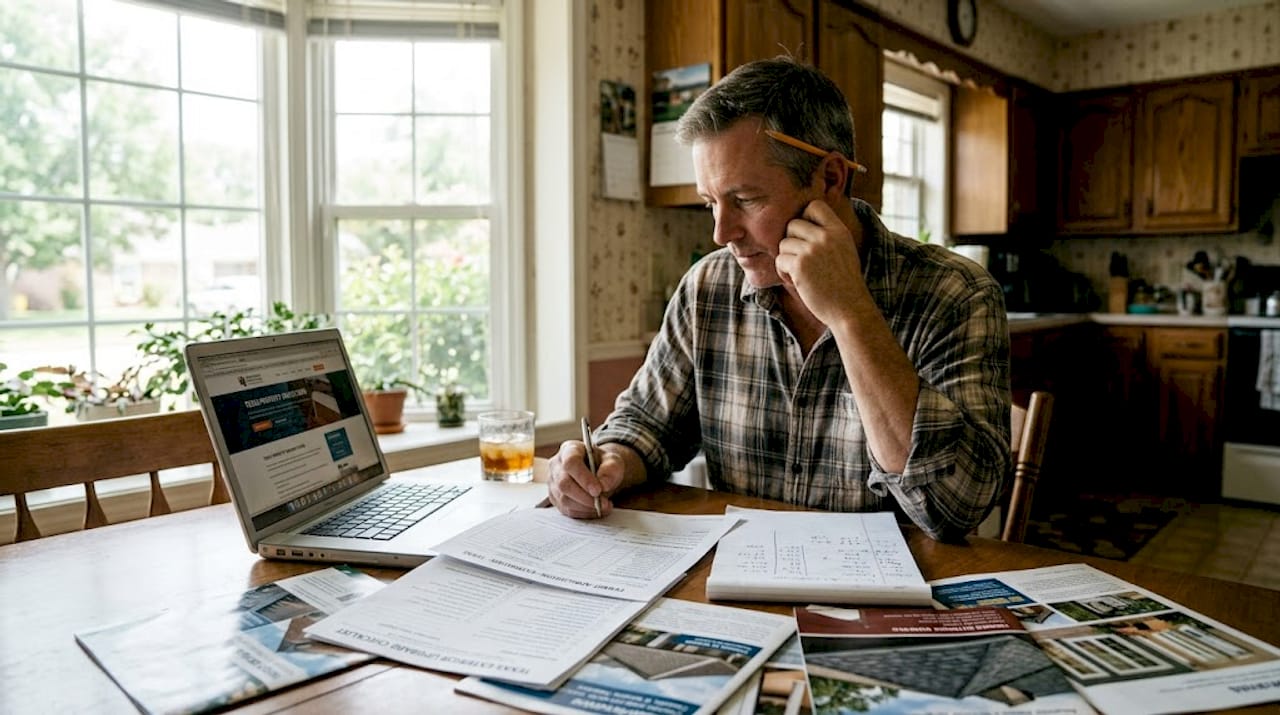 Homeowner planning exterior renovation project