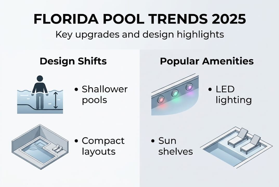Infographic of Florida commercial pool trends 2025