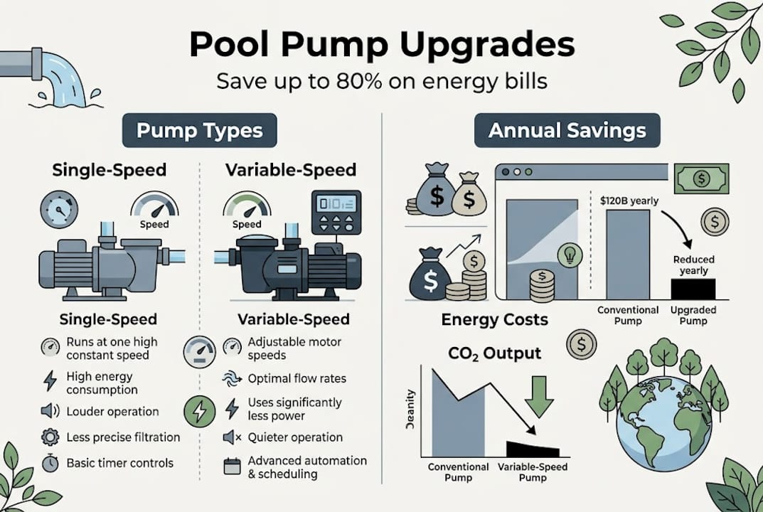 Infographic on pool pump energy savings