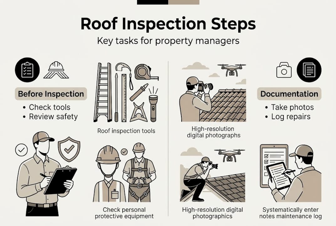 Infographic showing Central Florida roof inspection steps