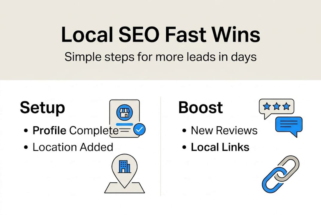 Infographic shows local SEO strategies and actions