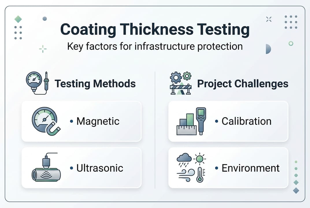 Infographic about coating thickness testing methods