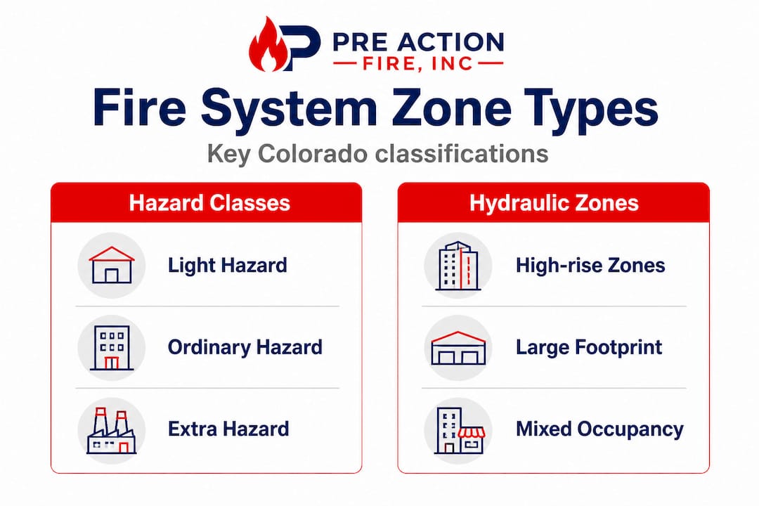 Infographic comparing hazard and hydraulic zone types