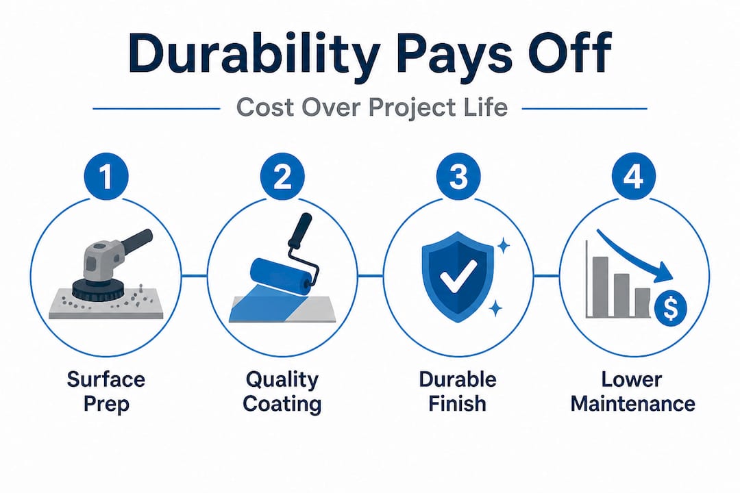 Infographic shows cost benefits of durable painting