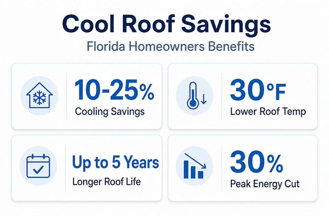 Infographic highlights cool roof Florida savings stats