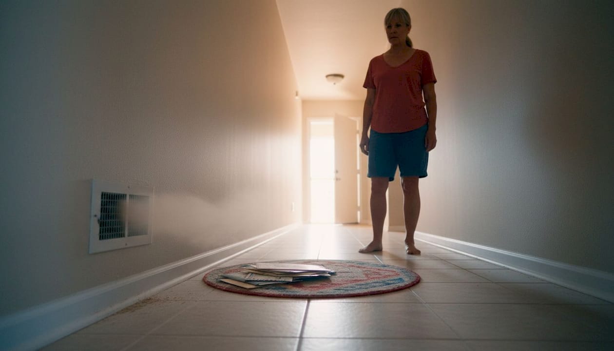 Burst of dust from home air vent