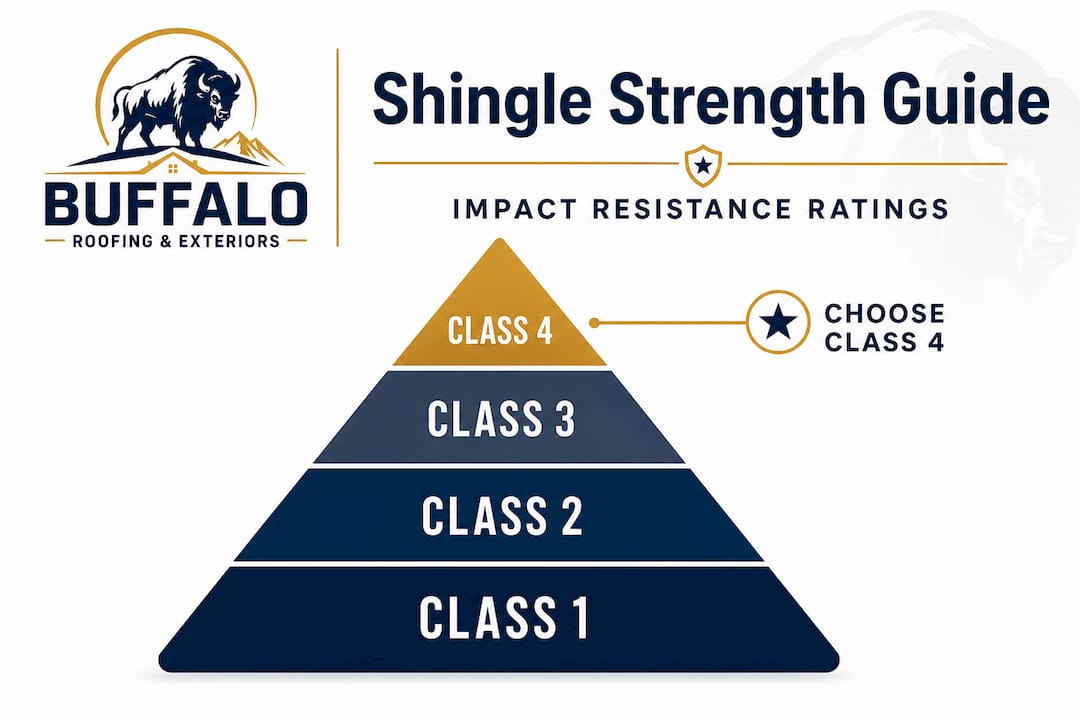 Pyramid infographic shows shingle rating hierarchy
