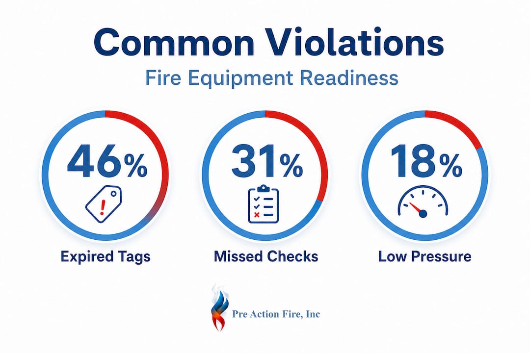 Infographic highlighting top fire inspection mistakes