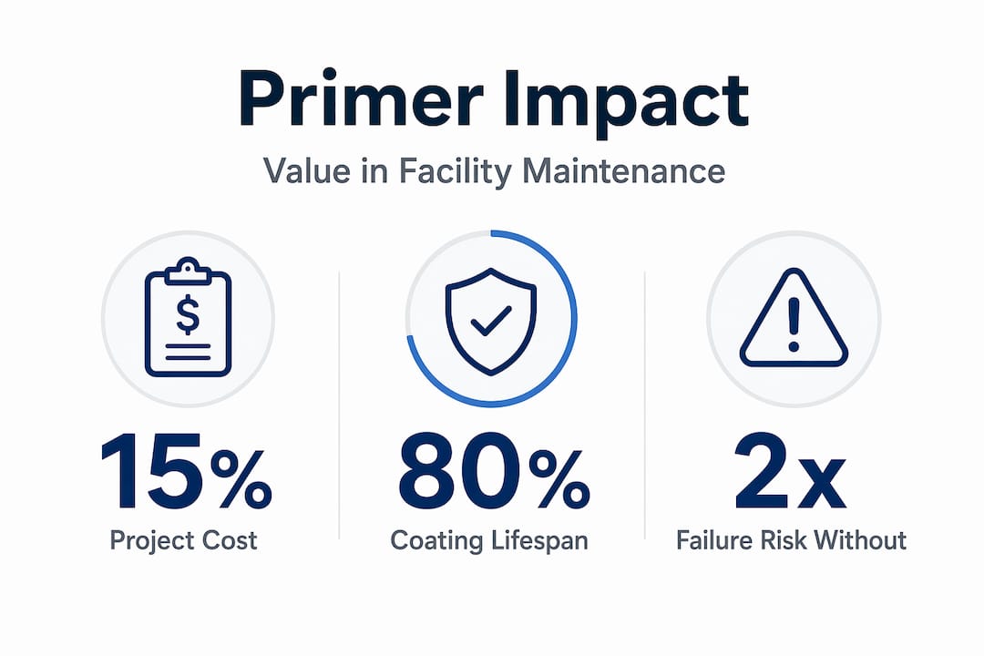 Infographic with stats on primer cost and lifespan benefits