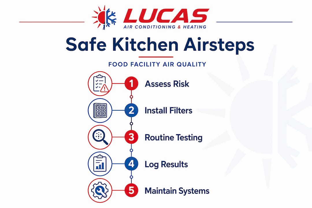 Vertical flow infographic air quality process