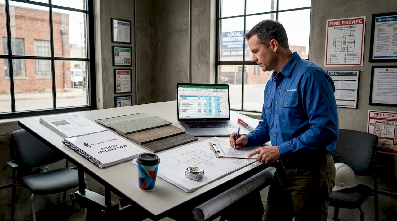 Estimator comparing fire-resistant materials for code