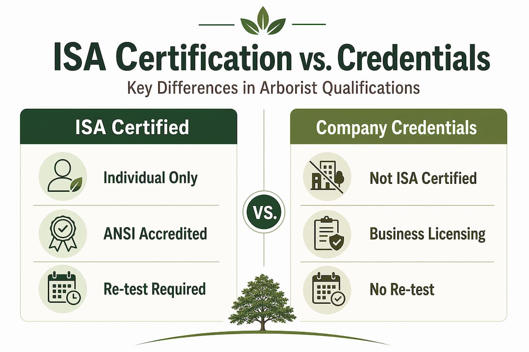 Infographic comparing ISA certification and other credentials