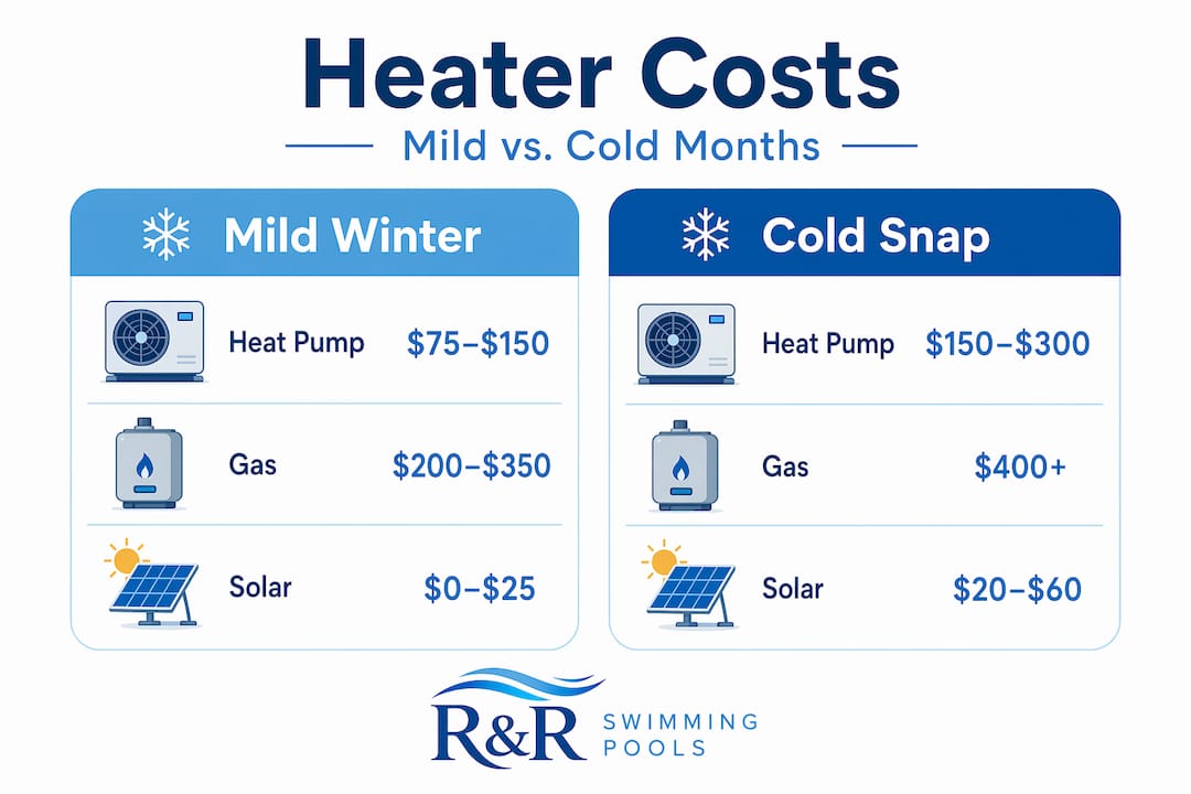 Why Opt for Pool Heating: a Central Florida Guide 2 Infographic comparing pool heater costs in Florida