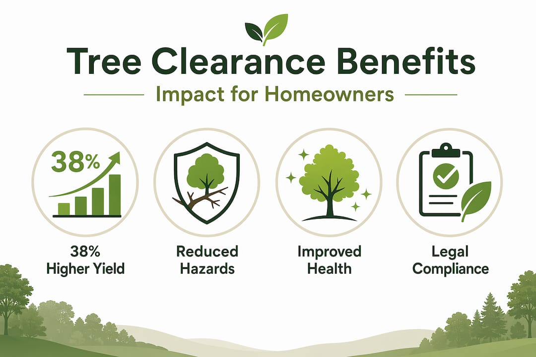 Why Tree Clearance Is Important for Your Property 1 Infographic illustrating tree clearance benefits
