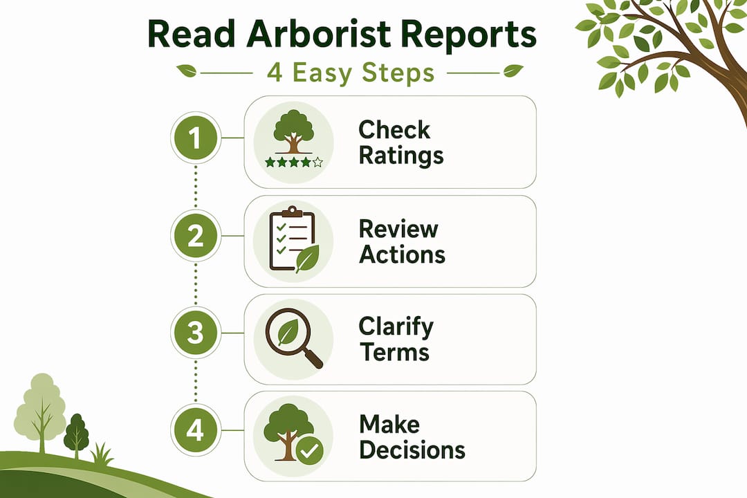 Defining Arborist Reports: What Property Owners Need to Know 2 Infographic outlining how to interpret arborist report