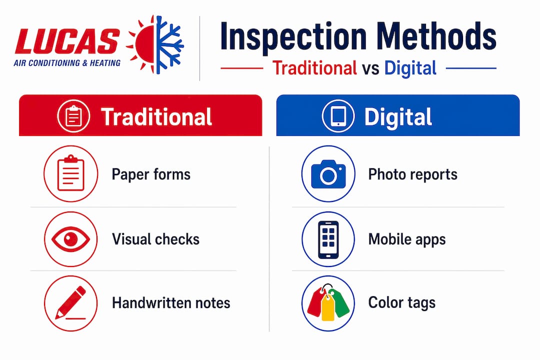 Infographic: traditional vs modern hvac inspection