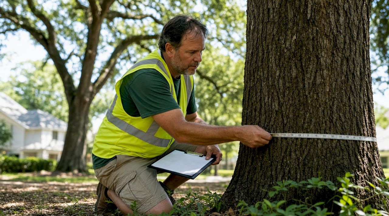 The Role of Local Tree Ordinances in Florida 1 Arborist measuring tree during field inspection
