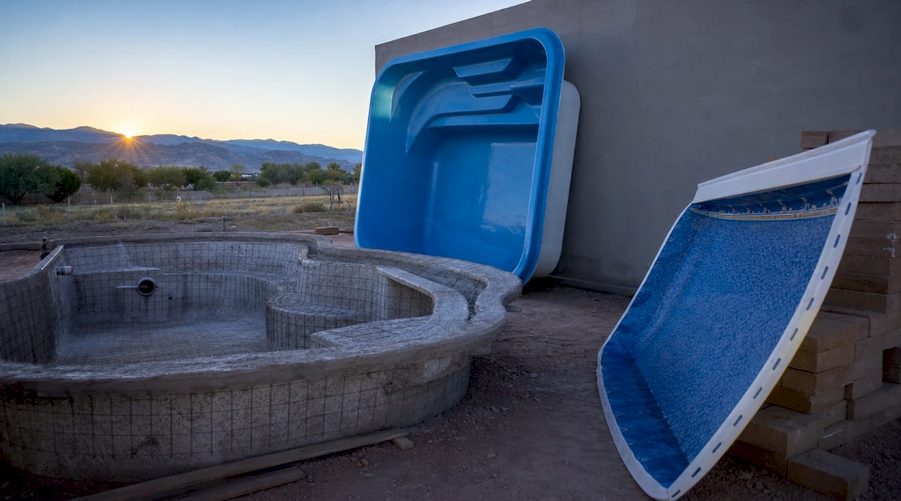 Three pool shell types side by side comparison