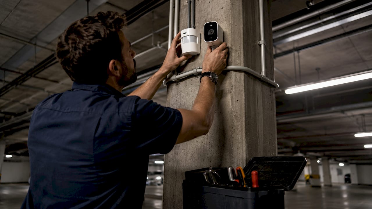 Hands adjusting alarm verification sensors