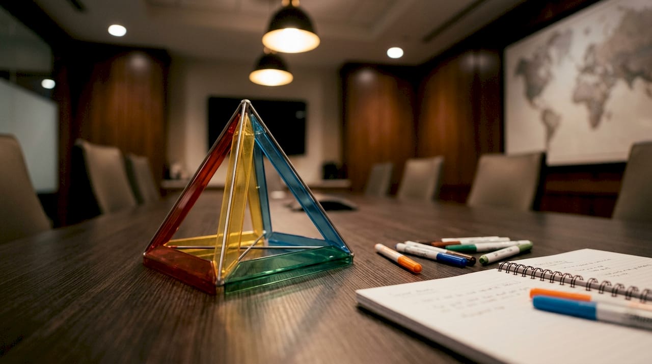 Physical fire tetrahedron training model