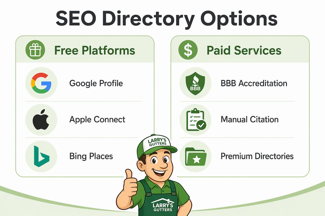 Infographic comparing free vs paid SEO directories