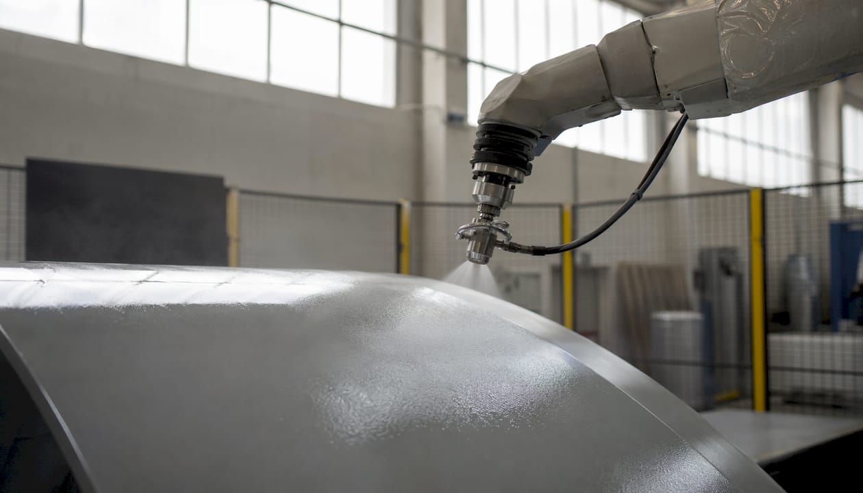 Robotic arm automated industrial painting process