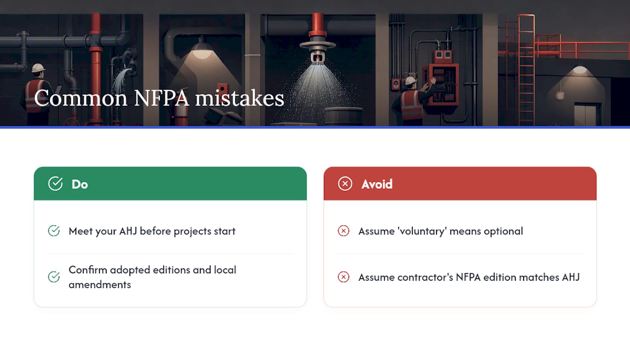 What practitioners get wrong about NFPA standards — overview diagram