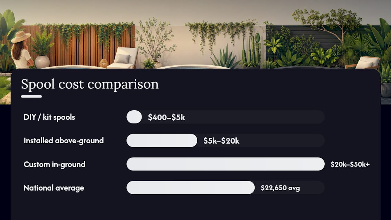 Spool Pool Ideas for Yards Under 200 Sq Ft: Design and Builder Rules 2 Spool Types, Sizes, and What They Cost — overview diagram