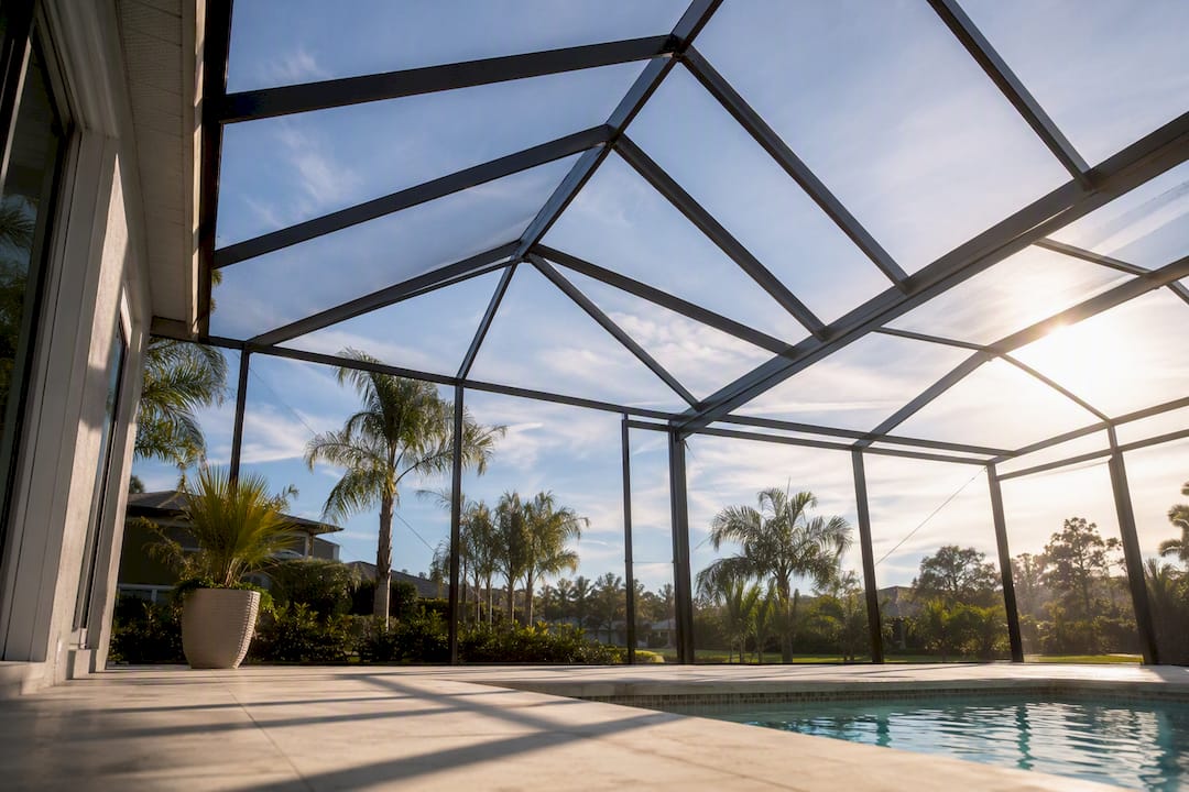 $49k–$101k Orlando Inground Pool Costs, Permits and Add Ons 2 Residential pool screen enclosure framing