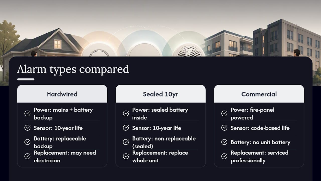 Comparison of detector types and service schedules