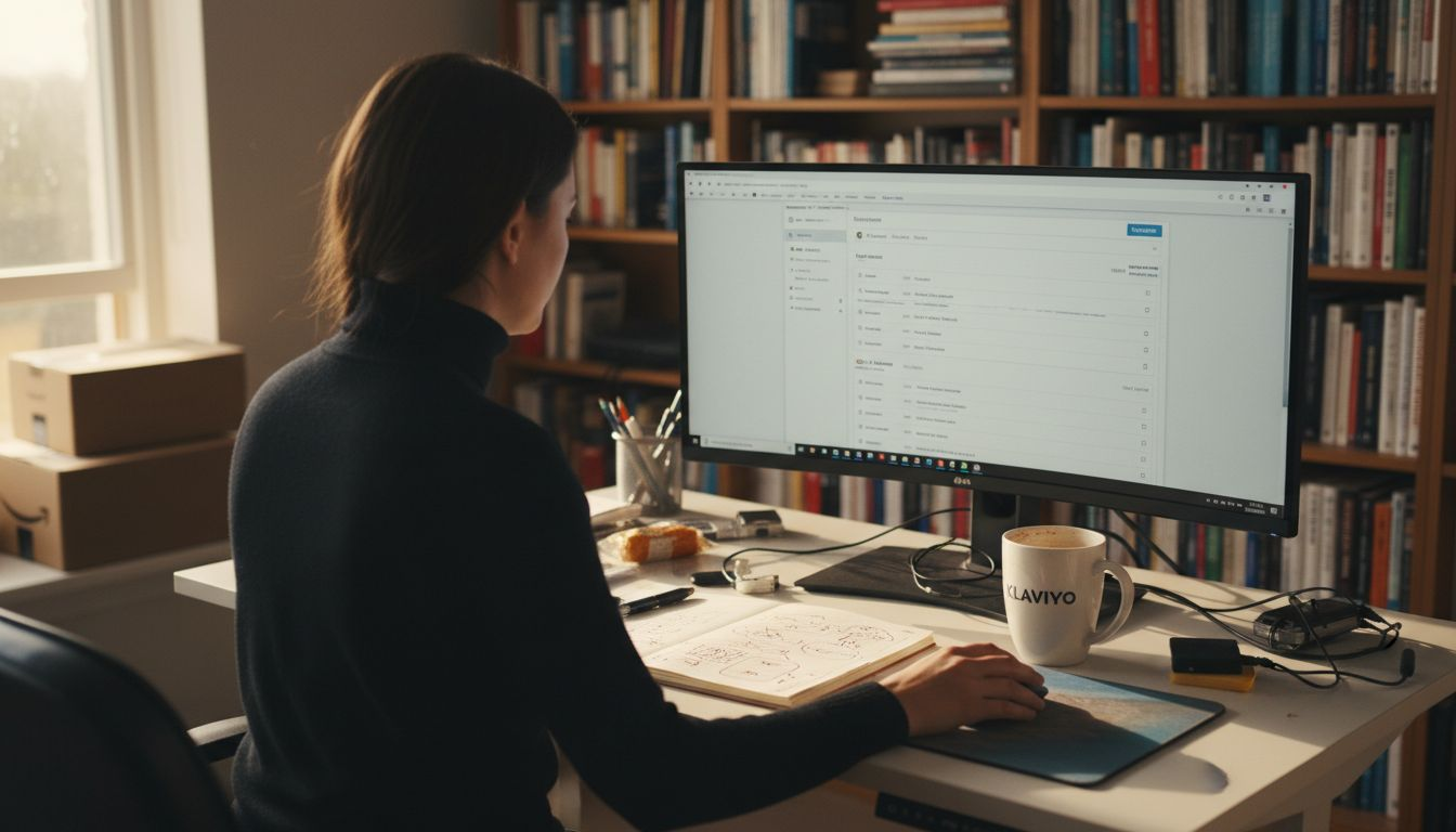 Marketer creating Klaviyo email segments