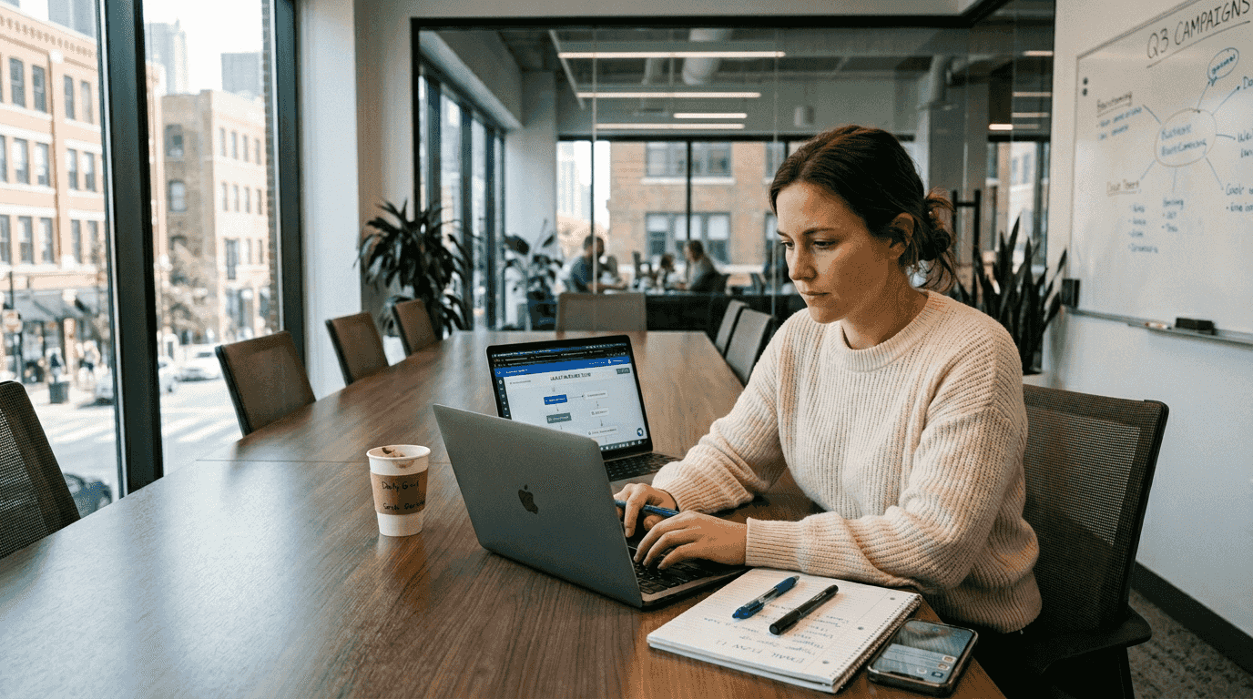 Marketer setting up Klaviyo email automation