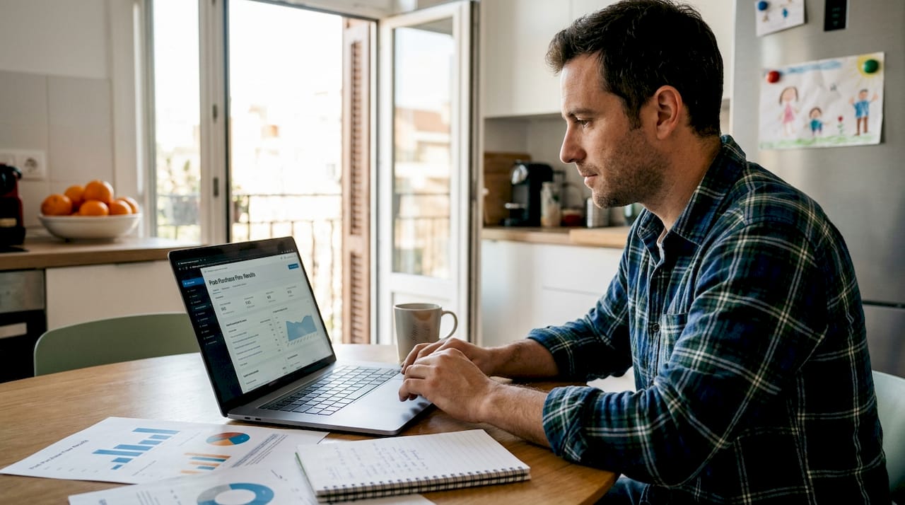 Man analyzing post-purchase email campaign