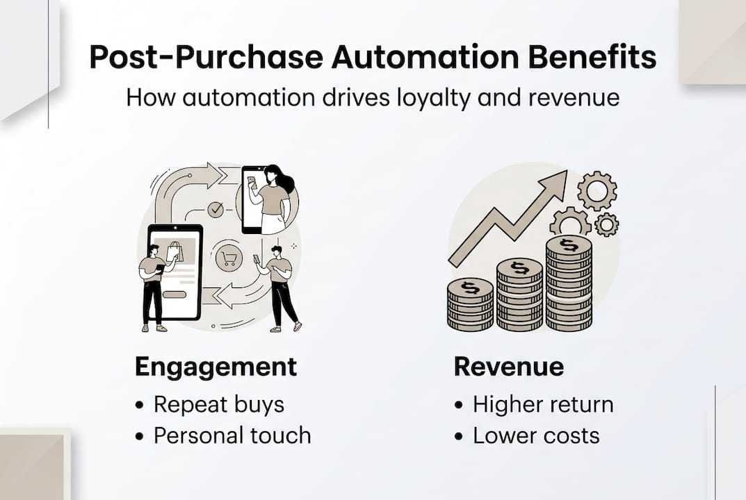Infographic showing automation benefits summary