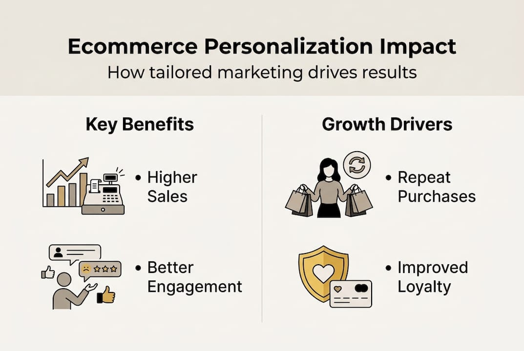 Infographic of ecommerce personalization benefits