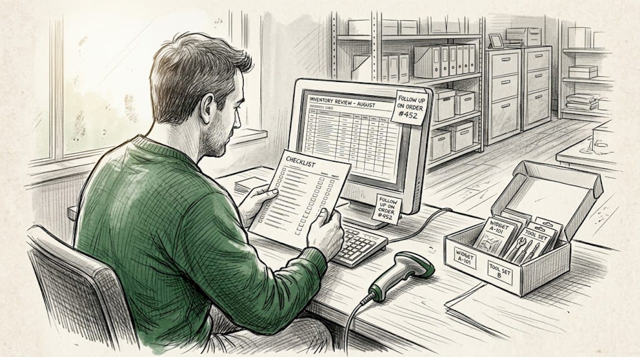 Shop owner planning key marketing channels