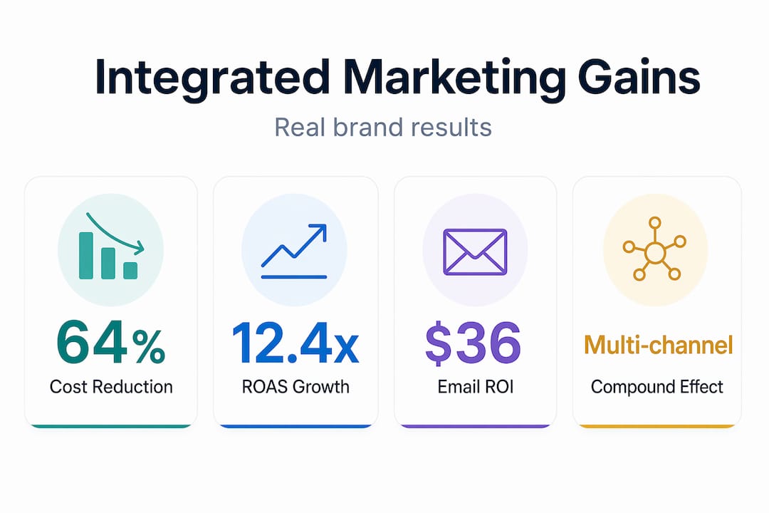 Infographic showing integrated marketing statistics
